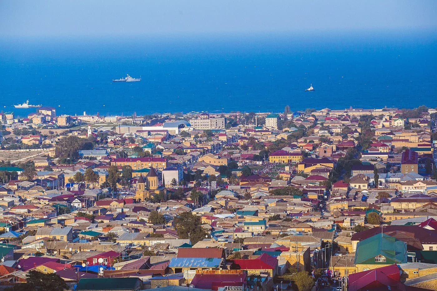 Панорама города Дербент