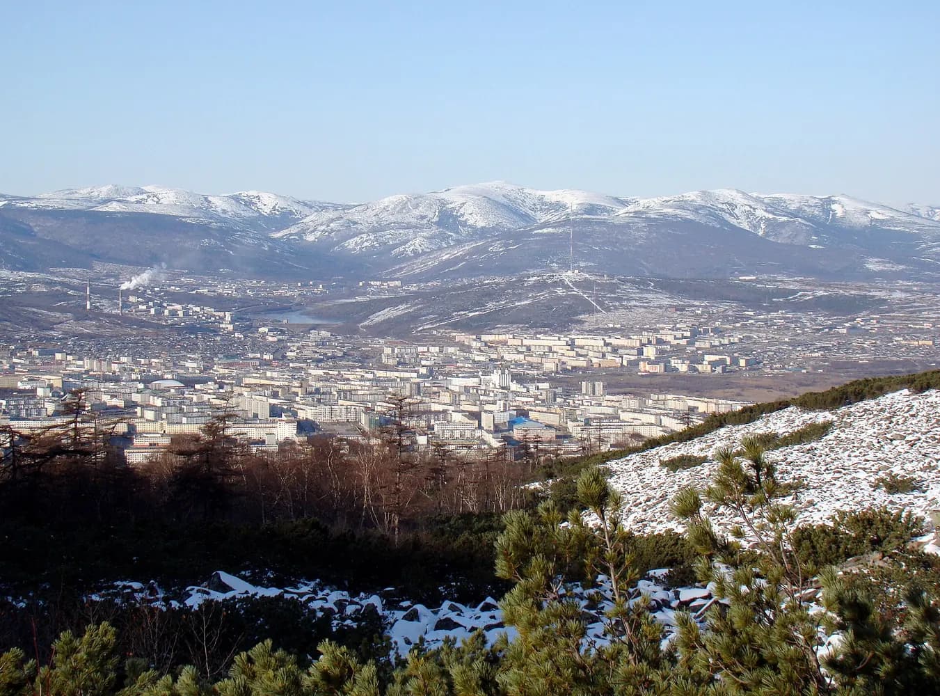Панорама города Магадан